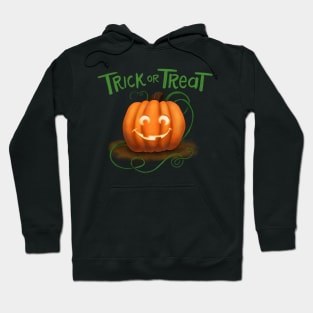 Halloween Trick or Treat Jack-o-Lantern Green Hoodie